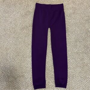 Mopas Plush Leggings Tights Purple OS Warm EUC